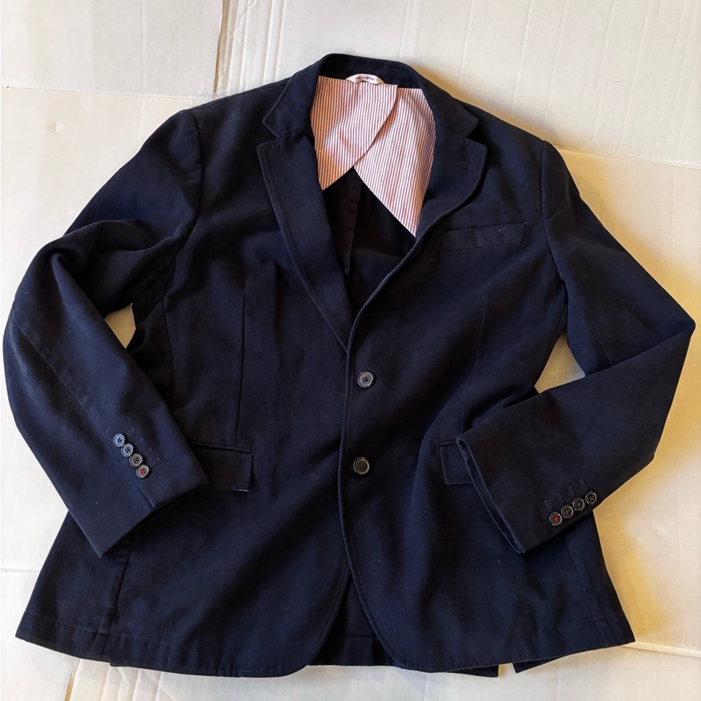Brooks Brothers Red Fleece 
2 button Cotton Blazer for Spring
Navy 44R